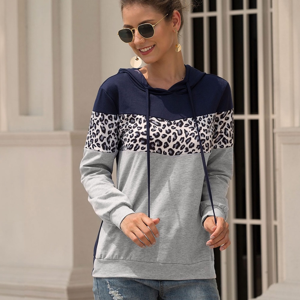Leopard Colorblock hoodie